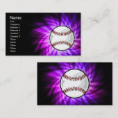 パープル野球;ソフトボール 名刺 (正面/裏面)