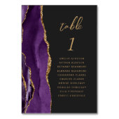 パープル金ゴールドアゲットダーク結婚ズ テーブルナンバー (正面)
