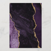 パープル金ゴールドアゲートティール（緑がかった色）結婚ズ メニュー (裏面)