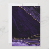 パープル金ゴールドアゲートマーブルキンセアニェラ 招待状 (裏面)