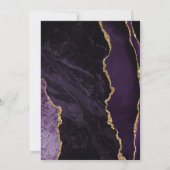 パープル金ゴールドアゲートマーブル80th誕生日パーティー 招待状 (裏面)