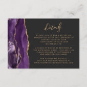 パープル金ゴールドアゲート石板ス結婚クリプトの詳細 エンクロージャーカード (正面)