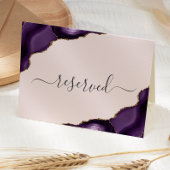 パープル金ゴールドアゲート赤面結婚リザーブドズプレイス カード