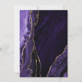 パープル金ゴールドアゲート30歳の誕生日 招待状 (裏面)