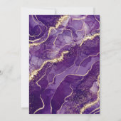 パープル金ゴールドアゲート70th70誕生日パーティー 招待状 (裏面)