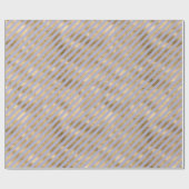 パープル金ゴールドアンティークグラムストライプズ ラッピングペーパー (フラット)