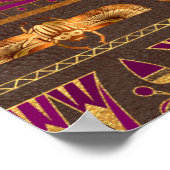 パープル金ゴールドアールデコ50誕生日ラージポスター ポスター (角)