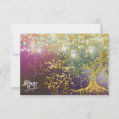 パープル金ゴールドエンチャントフォレストオークツリーフェアヤテール 出欠カード (裏面)