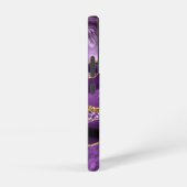 パープル金ゴールドカスタムグリッターお名前パーソナライズされた SAMSUNG GALAXYケース (右側面)