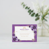 パープル金ゴールドキンセアニェラミクリン15アノスRSVP エンクロージャーカード (スタンド正面)