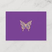 パープル金ゴールドキンセアニェラミクリン15アノスRSVP エンクロージャーカード (裏面)