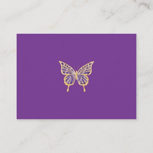 パープル金ゴールドキンセアニェラミクリン15アノスRSVP エンクロージャーカード (裏面)