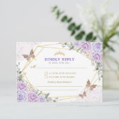 パープル金ゴールドキンセアニェラミクリン15アノスRSVP エンクロージャーカード (スタンド正面)