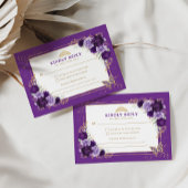 パープル金ゴールドキンセアニェラミクリン15アノスRSVP エンクロージャーカード