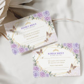 パープル金ゴールドキンセアニェラミクリン15アノスRSVP エンクロージャーカード