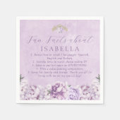 パープル金ゴールドクインセアニラパーティーおもしろいファクトナプキンス スタンダードカクテルナプキン (正面)