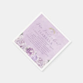 パープル金ゴールドクインセアニラパーティーおもしろいファクトナプキンス スタンダードカクテルナプキン (角)