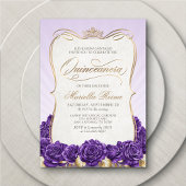 パープル金ゴールドクインセアニラ 招待状