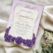 パープル金ゴールドクインセアニラ 招待状