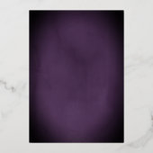 パープル金ゴールドクラウンバラテーマキンセアニェラ 箔招待状 (裏面)