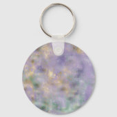 パープル金ゴールドグラムティール（緑がかった色）抽象芸術モノグラム キーホルダー (裏面)