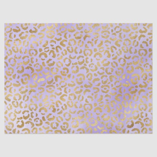 パープル金ゴールドグラムヒョウ印刷 薄葉紙 (正面)