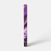 パープル金ゴールドグリッターギフトお名前パーソナライズされた SAMSUNG GALAXYケース (左側面)