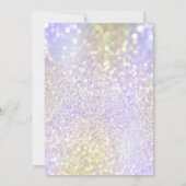 パープル金ゴールドグリッタークインセアニアパーティー 招待状 (裏面)