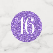 パープル金ゴールドグリッタースイート16名前と写真 コンフェッティ (スモール正面)