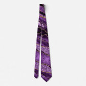 パープル金ゴールドグリッタースパークリネックタイ ネクタイ (裏面)
