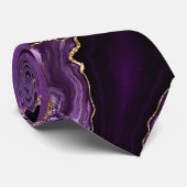 パープル金ゴールドグリッタースパークリー名前をカスタムするネックタイ ネクタイ (ロール)