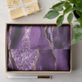 パープル金ゴールドグリッターティッシュペーパーと名前をカスタムする 薄葉紙 (ギフト)