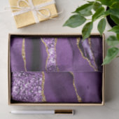 パープル金ゴールドグリッターティッシュペーパーと名前をカスタムする 薄葉紙 (ギフト)