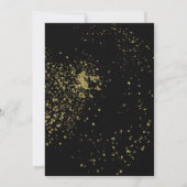 パープル金ゴールドグリッターヘンズパーティの招待状 招待状 (裏面)