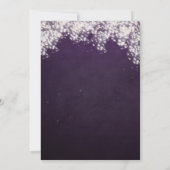 パープル金ゴールドグリッターマジカルユニコーン赤ちゃんシャワー 招待状 (裏面)