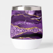 パープル金ゴールドグリッターマーブル名前をカスタムする (背面)