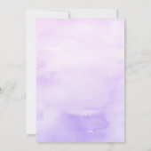 パープル金ゴールドグリッターリトルカボチャ秋誕生日 招待状 (裏面)