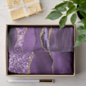 パープル金ゴールドグリッター名前をカスタムするティッシュペーパー 薄葉紙 (ギフト)