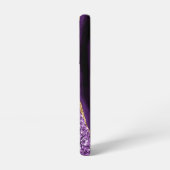 パープル金ゴールドグリッター大理石名前をカスタムするパーソナライズ SAMSUNG GALAXYケース (左側面)