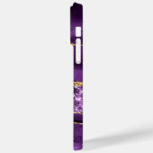 パープル金ゴールドグリッター大理石名前をカスタムするiPhoneケース Case-Mate iPhoneケース (裏面 / 左)