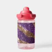パープル金ゴールドグリッター ウォーターボトル (背面)