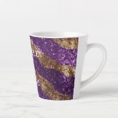 パープル金ゴールドグリッター カフェラテマグ (右)