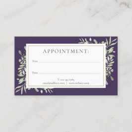 パープル金ゴールドグリーンアポイントメントカード 名刺