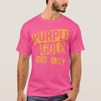 パープル金ゴールドゲームデイグループハイスクールフットバル Tシャツ
