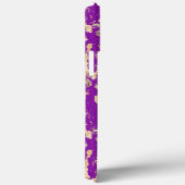 パープル金ゴールドシック大理石エレガント製カスタムモノグラム Case-Mate iPhoneケース (裏面 / 右)