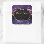 パープル金ゴールドシークインズアゲイトSweet sixteenありがとう スクエアシール (バッグ)