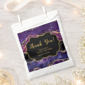 パープル金ゴールドシークインズアゲイトSweet sixteenありがとう フェイバーバッグ (クリップ留めされた状態)