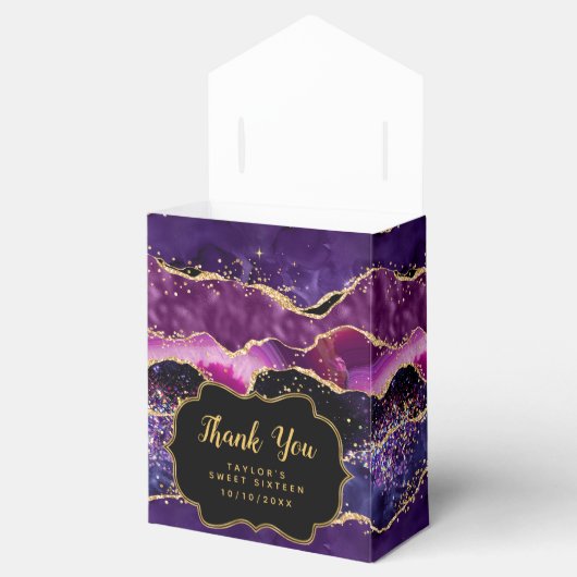 パープル金ゴールドシークインズアゲイトSweet sixteenありがとう フェイバーボックス (オープン)
