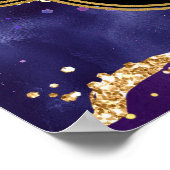 パープル金ゴールドシークインズアゲイトSweet sixteen歓迎 ポスター (角)