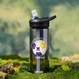 パープル金ゴールドスクールクラブチーム名 ウォーターボトル